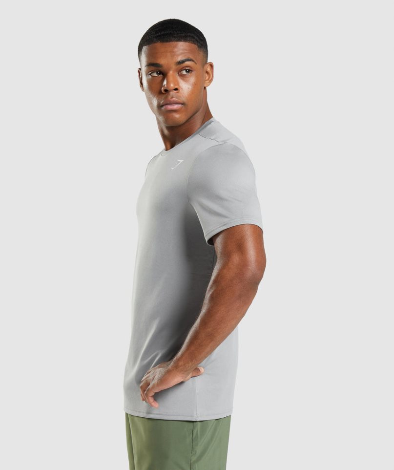 Men's Gymshark Arrival T-Shirts Light Grey | CA A08135